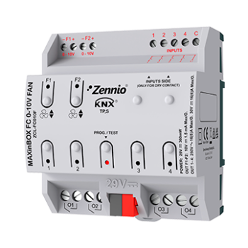 MAXinBOX FC 0-10V FAN | Fan coil controller for up to two 2/4-pipe units with 0-10 VDC fan speed control signal