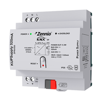 KUPSupply 320mA | KNX Universal power supply 320mA plus 29VDC auxiliary power supply