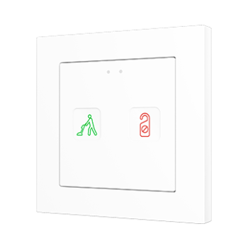 Tecla 55 X2 Sign | PC-ABS 55x55 capacitive touch switch with DND/MUR indicators (ZS55 frame not included) - ZVIT55X2SW