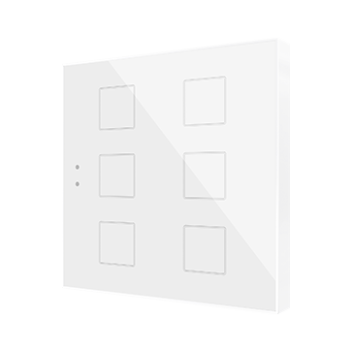 Flat 1/2/4/6 v2 | Glass capacitive push button with temperature probe - ZVIF6V2GW