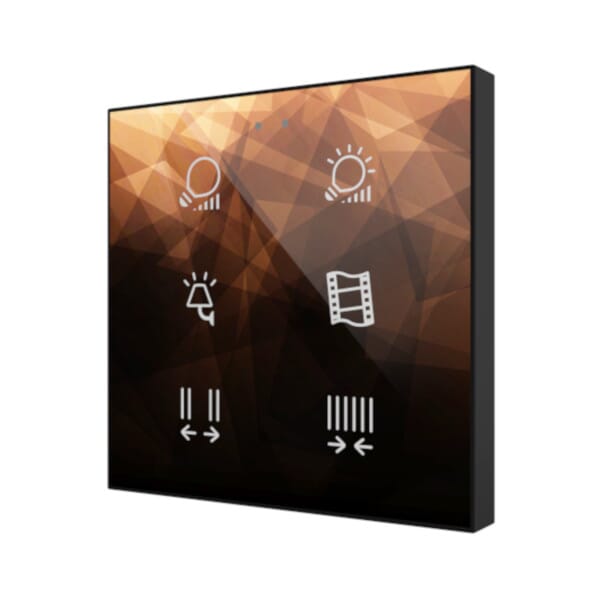Flat 1/2/4/6 v2 | Glass capacitive push button with temperature probe - ZVIF6V2