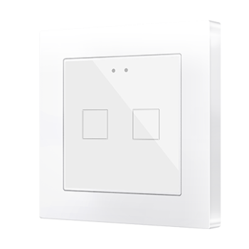 Flat 55 X1/X2/X4 v2 | Glass capacitive push button 55x55 (ZS55 frame not included) - ZVIF55X2V2GW