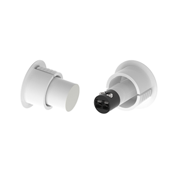 Magnetic contact for flush mounting in metal door or window