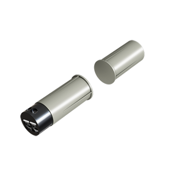 Magnetic contact for flush mounting in aluminum or wooden door or window