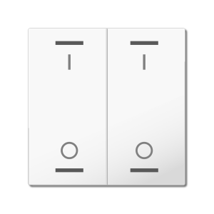 MDT Rocker for the KNX Push Button Light 55 | Neutral/blinds/switch - BE-TAL55W202.B1