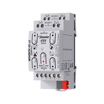 MINiBOX 45 v3 | KNX multifunction actuator with KNX Secure - 4 outputs 16A / 5 inputs A/D
