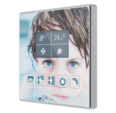 Capacitive touch panel 5 buttons & graphical display with thermostat