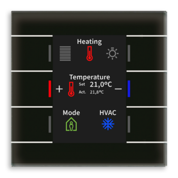 Glass Push-button II Smart | Series .02 - Color Display / Digital Labeling / Slap