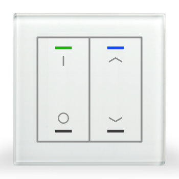 Glass Push-button II Lite | RGBW - neutral/blinds/switch - BE-GTL2TW.D1