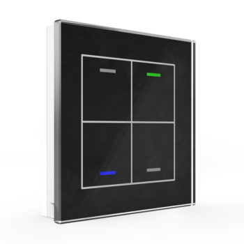 Glass Push-button II Lite | RGBW - neutral/blinds/switch - BE-GTL40S.01