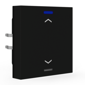 Push-button Lite 55 Black | RGBW - neutral/blinds/switch with Temperature Sensor