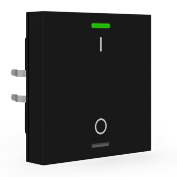 Push-button Lite 55 Black | RGBW - neutral/blinds/switch with Temperature Sensor