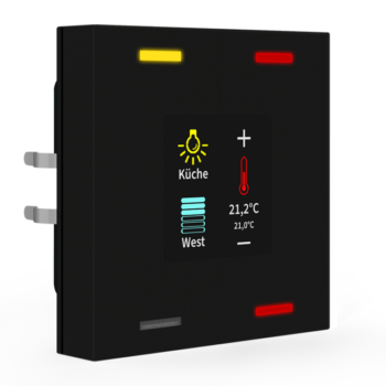 Push-button Smart 55 | Color display - RGBW status LEDs with Tamperature/Humidity sensor