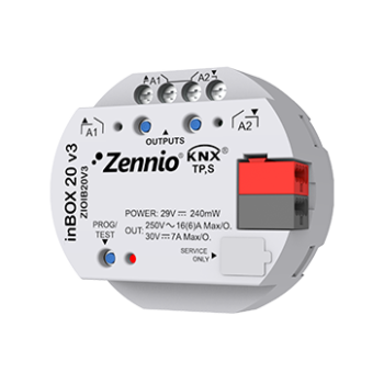 inBOX 20 v3 | KNX multifunction actuator for flush mounting - 2 outputs 16A