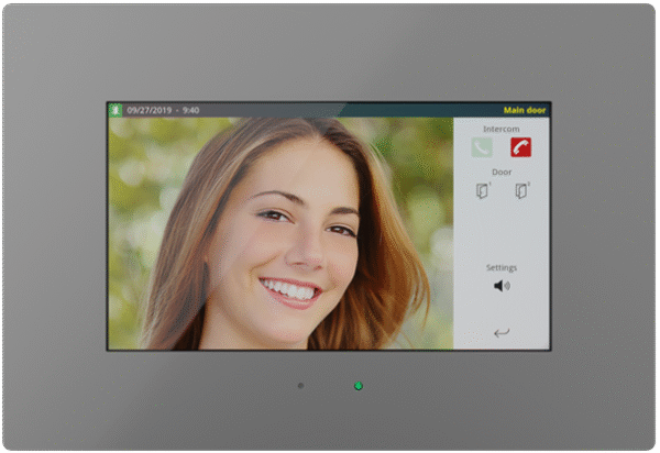 IDDERO HC3-KNX - 7” capacitive touch panel with IP connectivity and door phone function Classic Grey
