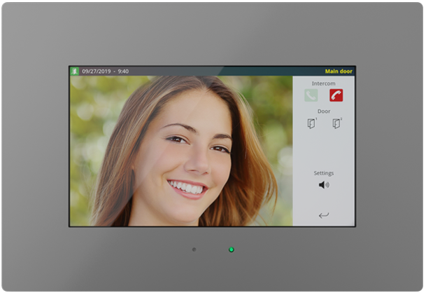 IDDERO HC3-KNX - 7” capacitive touch panel with IP connectivity and door phone function Classic Grey