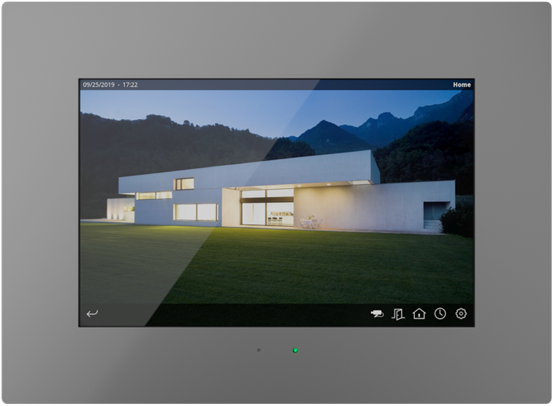 IDDERO HC3L-KNX - 10.1” capacitive touch panel with IPS display, IP connectivity and door phone function Classic Grey