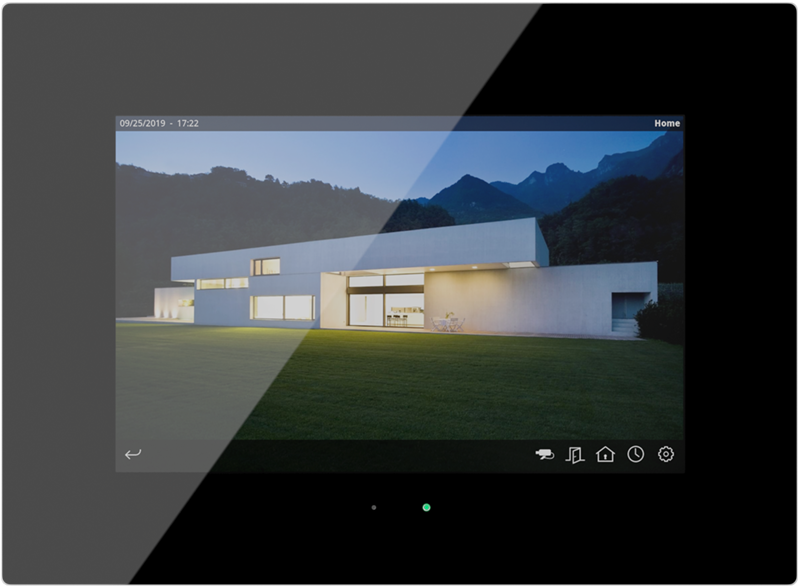 IDDERO HC3L-KNX - 10.1” capacitive touch panel with IPS display, IP connectivity and door phone function Glass Black